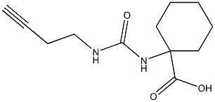 1-{[(but-3-ynylamino)carbonyl]amino}cyclohexanecarboxylic acid Struktur