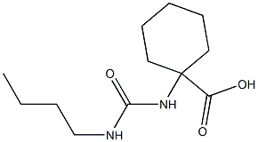 1-{[(butylamino)carbonyl]amino}cyclohexanecarboxylic acid Struktur