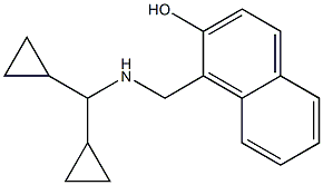 1-{[(dicyclopropylmethyl)amino]methyl}naphthalen-2-ol Struktur