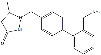 1-{[2'-(aminomethyl)-1,1'-biphenyl-4-yl]methyl}-5-methylpyrazolidin-3-one,,结构式