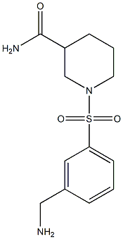 1-{[3-(aminomethyl)phenyl]sulfonyl}piperidine-3-carboxamide Structure