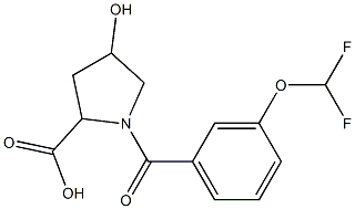 1-{[3-(difluoromethoxy)phenyl]carbonyl}-4-hydroxypyrrolidine-2-carboxylic acid