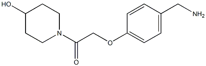 1-{[4-(aminomethyl)phenoxy]acetyl}piperidin-4-ol Structure