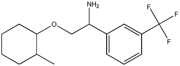 1-{1-amino-2-[(2-methylcyclohexyl)oxy]ethyl}-3-(trifluoromethyl)benzene Struktur