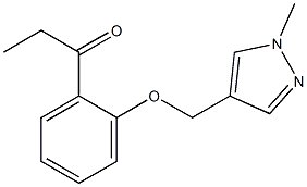 1-{2-[(1-methyl-1H-pyrazol-4-yl)methoxy]phenyl}propan-1-one Structure