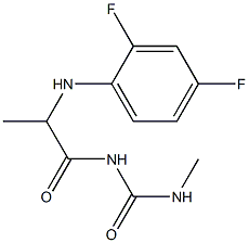 1-{2-[(2,4-difluorophenyl)amino]propanoyl}-3-methylurea
