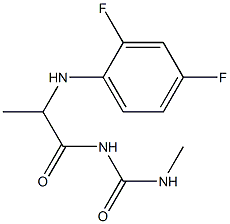 1-{2-[(2,4-difluorophenyl)amino]propanoyl}-3-methylurea|