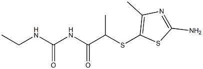 1-{2-[(2-amino-4-methyl-1,3-thiazol-5-yl)sulfanyl]propanoyl}-3-ethylurea Structure