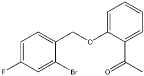 1-{2-[(2-bromo-4-fluorophenyl)methoxy]phenyl}ethan-1-one,,结构式