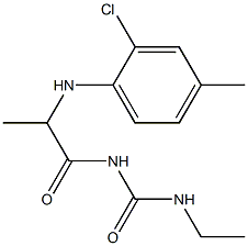 1-{2-[(2-chloro-4-methylphenyl)amino]propanoyl}-3-ethylurea Structure