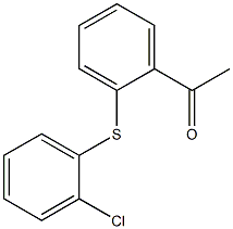 1-{2-[(2-chlorophenyl)sulfanyl]phenyl}ethan-1-one,,结构式