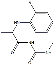 1-{2-[(2-fluorophenyl)amino]propanoyl}-3-methylurea|