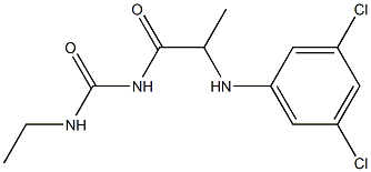 1-{2-[(3,5-dichlorophenyl)amino]propanoyl}-3-ethylurea,,结构式