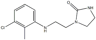 1-{2-[(3-chloro-2-methylphenyl)amino]ethyl}imidazolidin-2-one Struktur