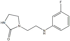 1-{2-[(3-fluorophenyl)amino]ethyl}imidazolidin-2-one Struktur