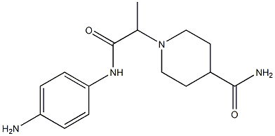 1-{2-[(4-aminophenyl)amino]-1-methyl-2-oxoethyl}piperidine-4-carboxamide Struktur