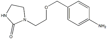 1-{2-[(4-aminophenyl)methoxy]ethyl}imidazolidin-2-one 化学構造式