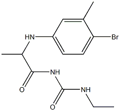 1-{2-[(4-bromo-3-methylphenyl)amino]propanoyl}-3-ethylurea 化学構造式