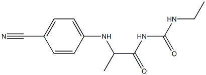 1-{2-[(4-cyanophenyl)amino]propanoyl}-3-ethylurea Struktur