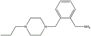1-{2-[(4-propylpiperazin-1-yl)methyl]phenyl}methanamine Struktur