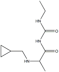 1-{2-[(cyclopropylmethyl)amino]propanoyl}-3-ethylurea Structure