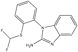 1-{2-[(difluoromethyl)sulfanyl]phenyl}-1H-1,3-benzodiazol-2-amine 化学構造式