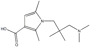 1-{2-[(dimethylamino)methyl]-2-methylpropyl}-2,5-dimethyl-1H-pyrrole-3-carboxylic acid,,结构式