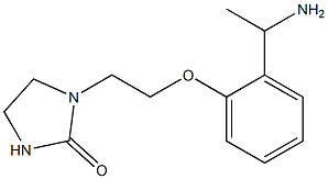 1-{2-[2-(1-aminoethyl)phenoxy]ethyl}imidazolidin-2-one,,结构式