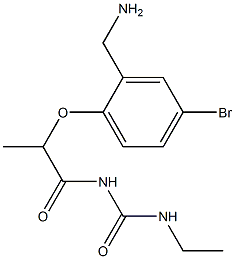 1-{2-[2-(aminomethyl)-4-bromophenoxy]propanoyl}-3-ethylurea 结构式