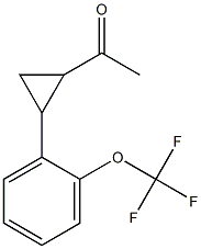 1-{2-[2-(trifluoromethoxy)phenyl]cyclopropyl}ethan-1-one Structure