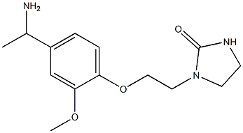 1-{2-[4-(1-aminoethyl)-2-methoxyphenoxy]ethyl}imidazolidin-2-one 化学構造式