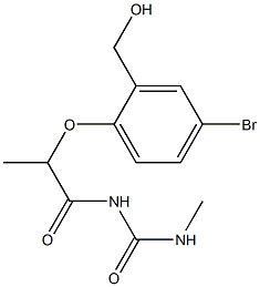 1-{2-[4-bromo-2-(hydroxymethyl)phenoxy]propanoyl}-3-methylurea|