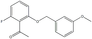 1-{2-fluoro-6-[(3-methoxyphenyl)methoxy]phenyl}ethan-1-one Structure