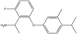 1-{2-fluoro-6-[3-methyl-4-(propan-2-yl)phenoxy]phenyl}ethan-1-amine,,结构式