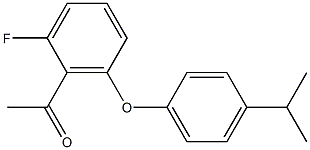 1-{2-fluoro-6-[4-(propan-2-yl)phenoxy]phenyl}ethan-1-one 化学構造式