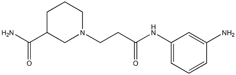 1-{3-[(3-aminophenyl)amino]-3-oxopropyl}piperidine-3-carboxamide,,结构式