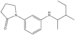 1-{3-[(3-methylpentan-2-yl)amino]phenyl}pyrrolidin-2-one,,结构式
