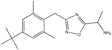 1-{3-[(4-tert-butyl-2,6-dimethylphenyl)methyl]-1,2,4-oxadiazol-5-yl}ethan-1-amine,,结构式