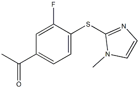 1-{3-fluoro-4-[(1-methyl-1H-imidazol-2-yl)sulfanyl]phenyl}ethan-1-one 结构式