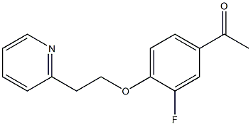 1-{3-fluoro-4-[2-(pyridin-2-yl)ethoxy]phenyl}ethan-1-one Struktur