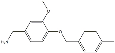 1-{3-methoxy-4-[(4-methylbenzyl)oxy]phenyl}methanamine Structure