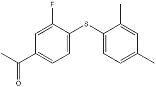  1-{4-[(2,4-dimethylphenyl)sulfanyl]-3-fluorophenyl}ethan-1-one