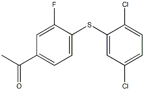 1-{4-[(2,5-dichlorophenyl)sulfanyl]-3-fluorophenyl}ethan-1-one,,结构式