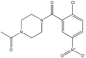 1-{4-[(2-chloro-5-nitrophenyl)carbonyl]piperazin-1-yl}ethan-1-one Structure