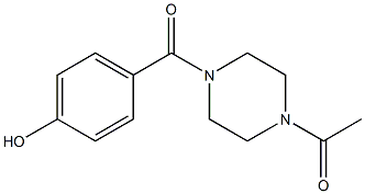 1-{4-[(4-hydroxyphenyl)carbonyl]piperazin-1-yl}ethan-1-one Structure
