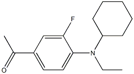 1-{4-[cyclohexyl(ethyl)amino]-3-fluorophenyl}ethan-1-one,,结构式