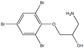 1-amino-3-(2,4,6-tribromophenoxy)propan-2-ol 化学構造式