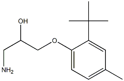 1-amino-3-(2-tert-butyl-4-methylphenoxy)propan-2-ol 结构式