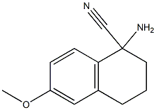 1-amino-6-methoxy-1,2,3,4-tetrahydronaphthalene-1-carbonitrile 结构式