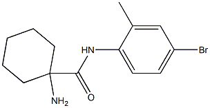 1-amino-N-(4-bromo-2-methylphenyl)cyclohexanecarboxamide 化学構造式